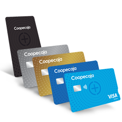 Cuatro tarjetas de crédito apiladas