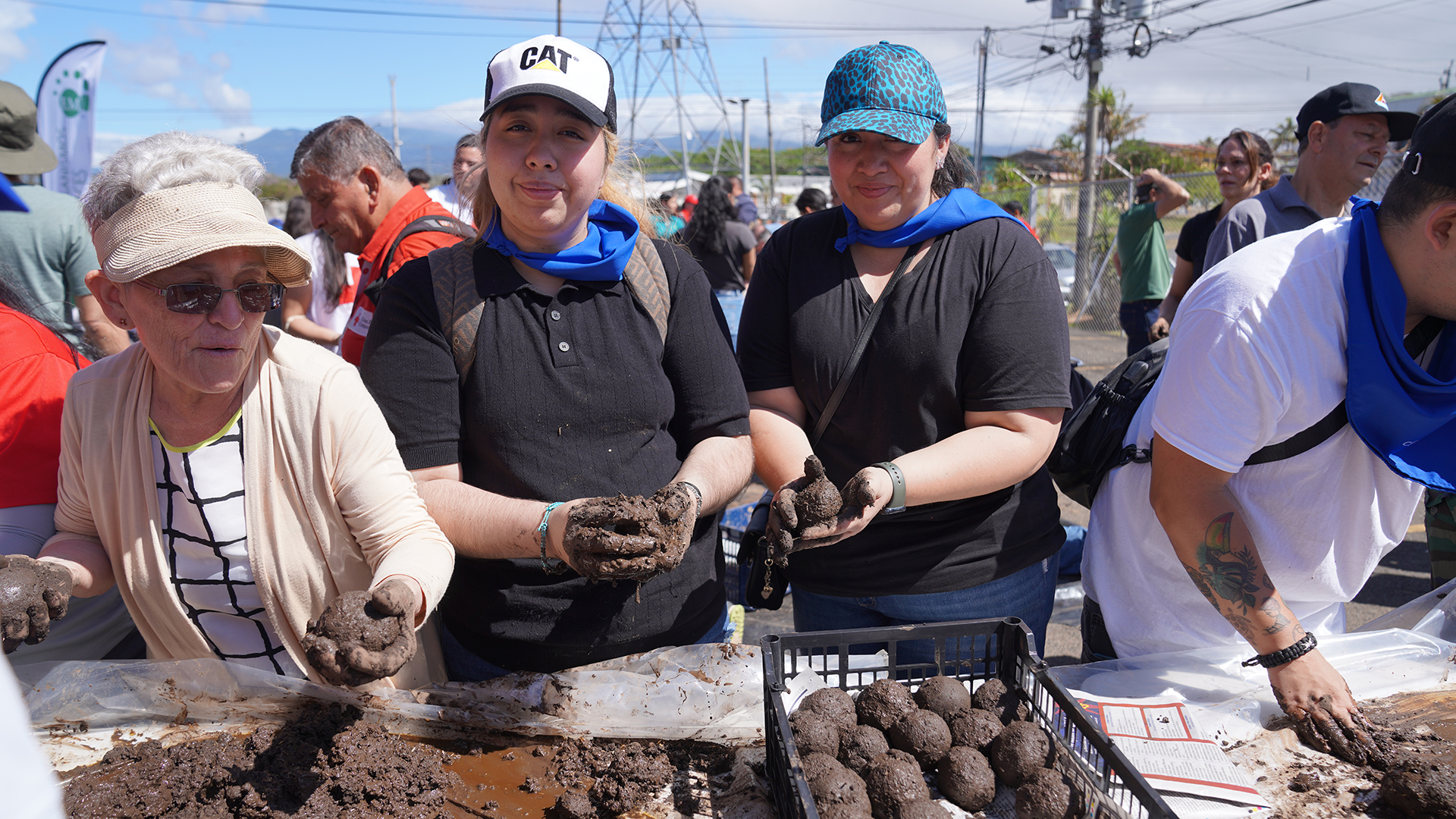 Elaboración de esferas de barro