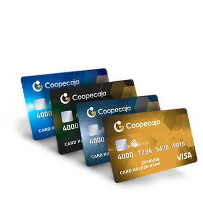 Cuatro tarjetas de crédito apiladas